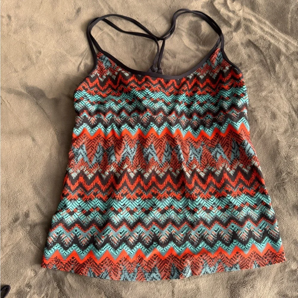 Women's Mossimo Aztec/Blue Takini Top and Blue Bikini‎ Bottoms Size Medium
